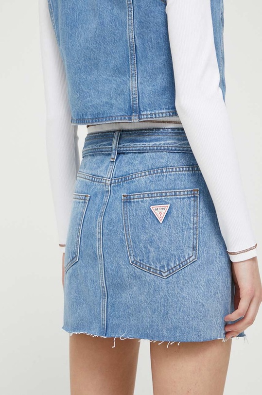 Odzież Guess Originals spódnica jeansowa W3GG14D4XY0 niebieski