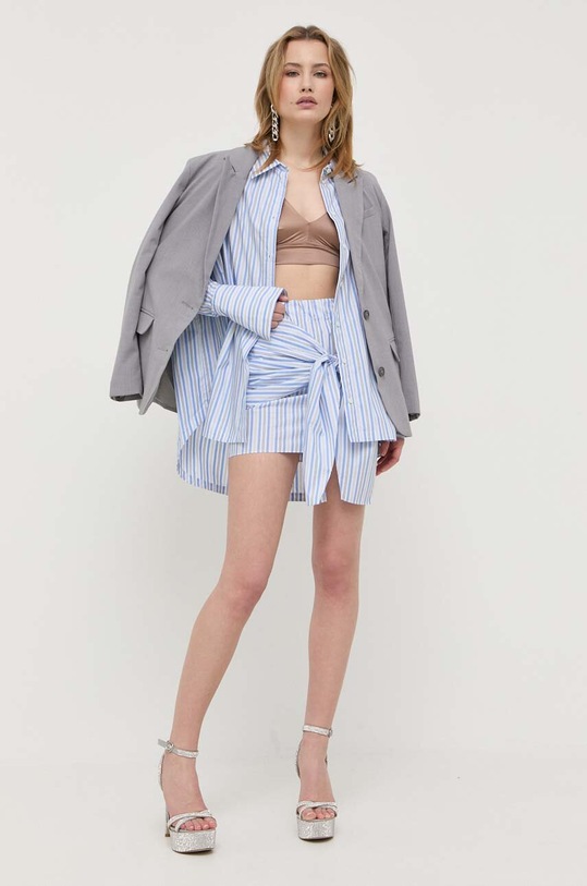 Βαμβακερή φούστα Patrizia Pepe 2G0910.A286 μπλε SS23