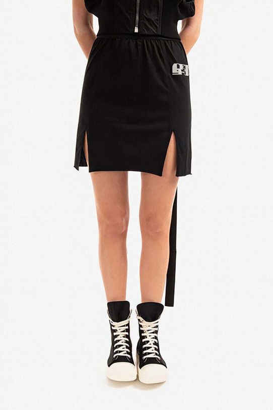 Rick Owens cotton skirt DS01B7343 RNEP3 pencil skirt black DS01B7343.RNEP3