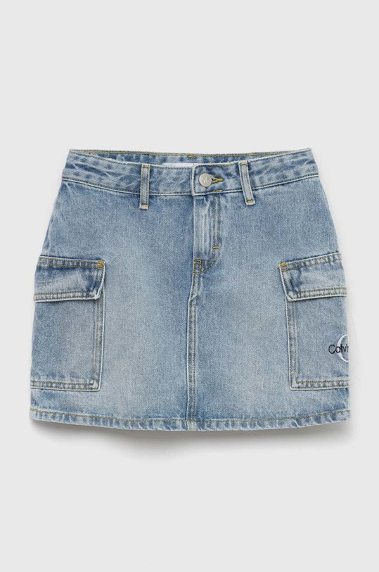 Παιδική τζιν φούστα Calvin Klein Jeans βαμβάκι μπλε IG0IG01825.PPYX