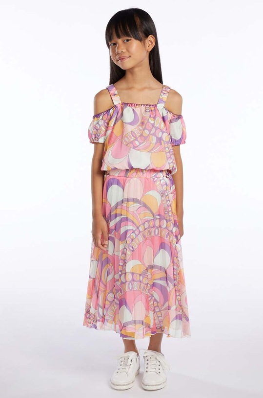 Guess spódnica dziecięca midi pomarańczowy J3GD01.WA2T0.PPYX
