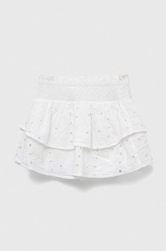 Abercrombie & Fitch fusta din bumbac pentru copii uni alb KI243.3025