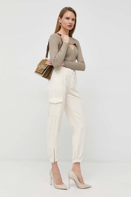 Guess pantaloni W2GA20.WDX72 bej SS23