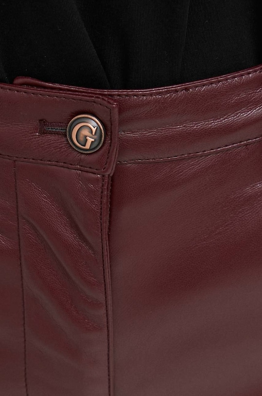 Guess spodnie KELLY bordowy W3RA0M.WF8P0