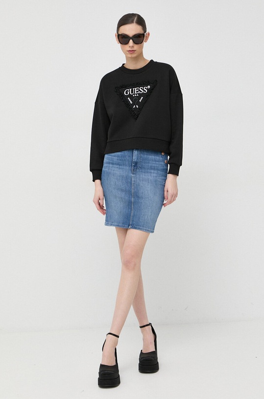 Guess farmer szoknya elasztánnal kék W3GD39.D4K96