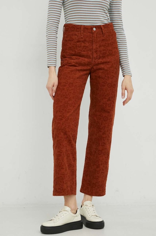 Hlače iz rebrastega žameta Levi's Raven rjava 79755.0019
