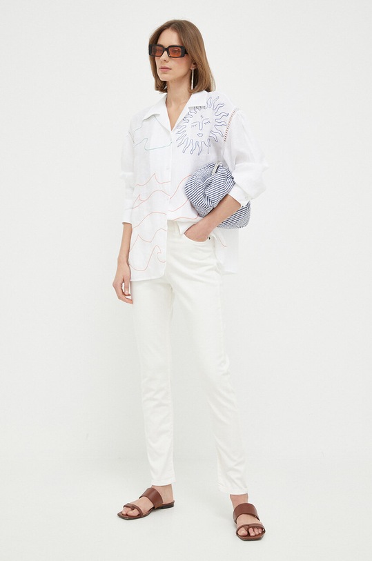 Twinset jeansy 231TP2560 beżowy SS23