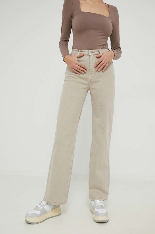 Džíny Abercrombie & Fitch béžová KI155.2690.178