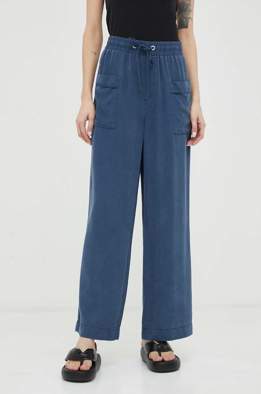 Mustang spodnie Style Drawstring Wide Leg 1013472.5429 granatowy SS23