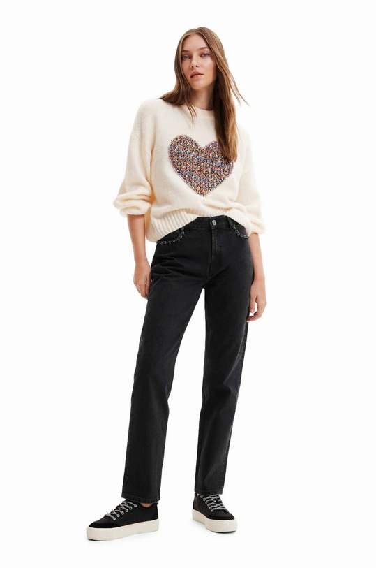 Desigual jeansy Planet friendly czarny 23SWDDX1