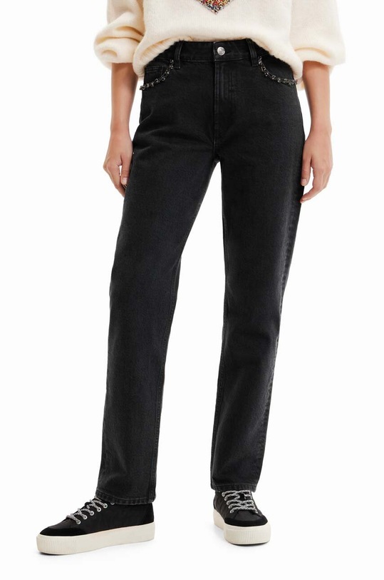 Desigual jeansy 23SWDDX1 czarny SS23
