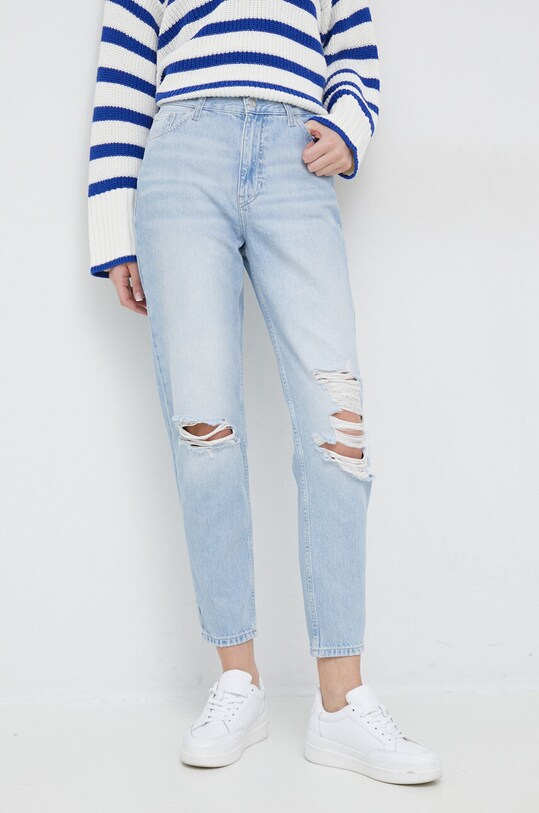Traperice Calvin Klein Jeans Mom Jean Ankle visoki plava J20J220610.PPYX