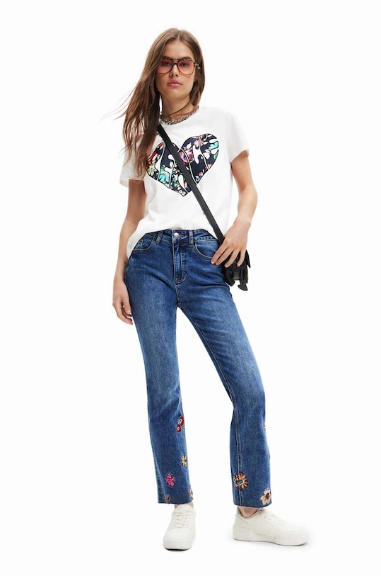Desigual jeansy Planet friendly granatowy 23SWDD68