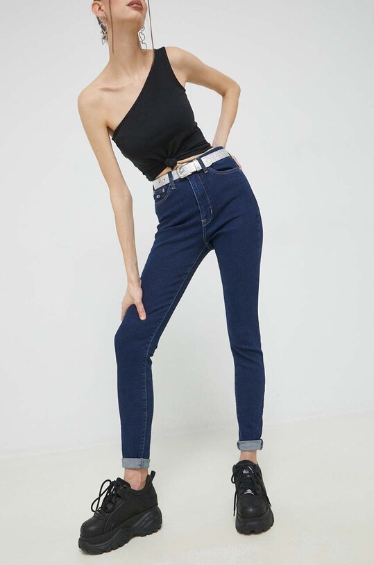Tommy Jeans jeansy Planet friendly granatowy DW0DW15810.PPYX