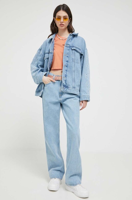 Бавовняні джинси Tommy Jeans блакитний DW0DW15521.PPYX