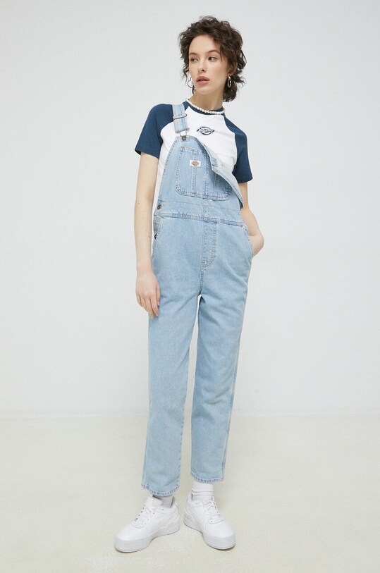 Dickies ogrodniczki jeansowe niebieski DK0A4XYCC151