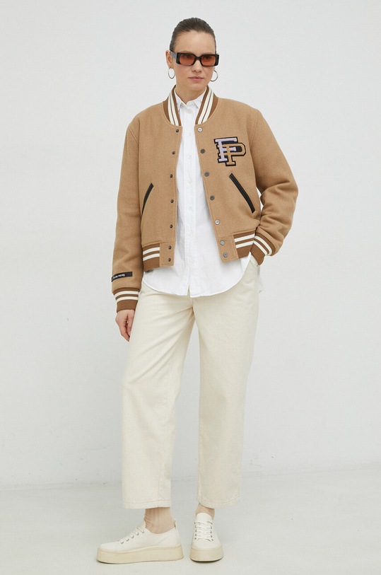 American Vintage jeansy SPY11A beżowy SS23