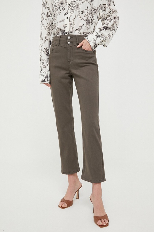 Morgan pantaloni drept verde PEGASE2.ORGANIC