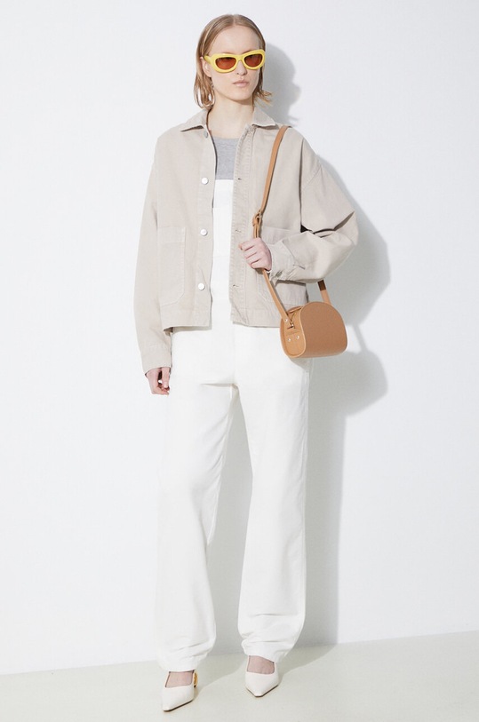 Carhartt WIP cotton overalls Bib Overall I026561 white SS23