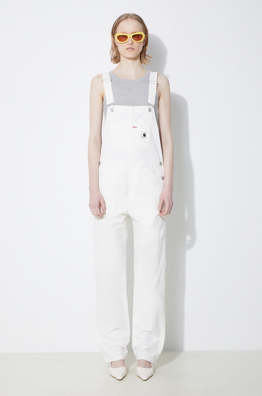 Carhartt WIP cotton overalls Bib Overall white I026561