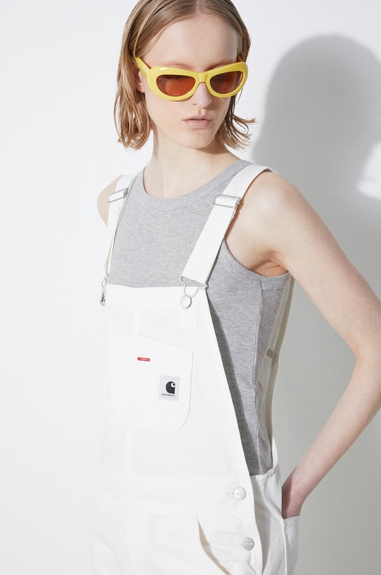 Carhartt WIP cotton overalls Bib Overall I026561 white