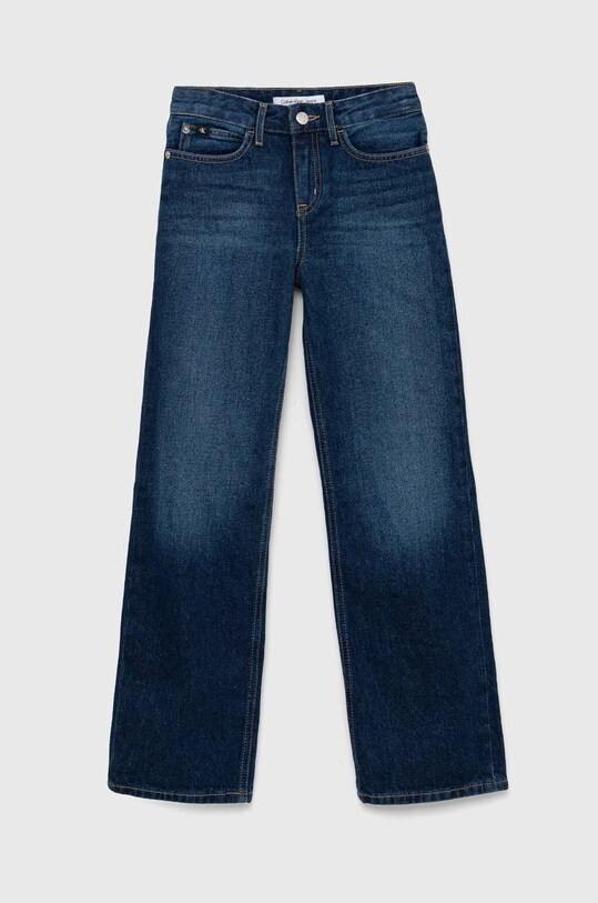 Παιδικά τζιν Calvin Klein Jeans με ρύθμιση σκούρο μπλε IG0IG01883.PPYX