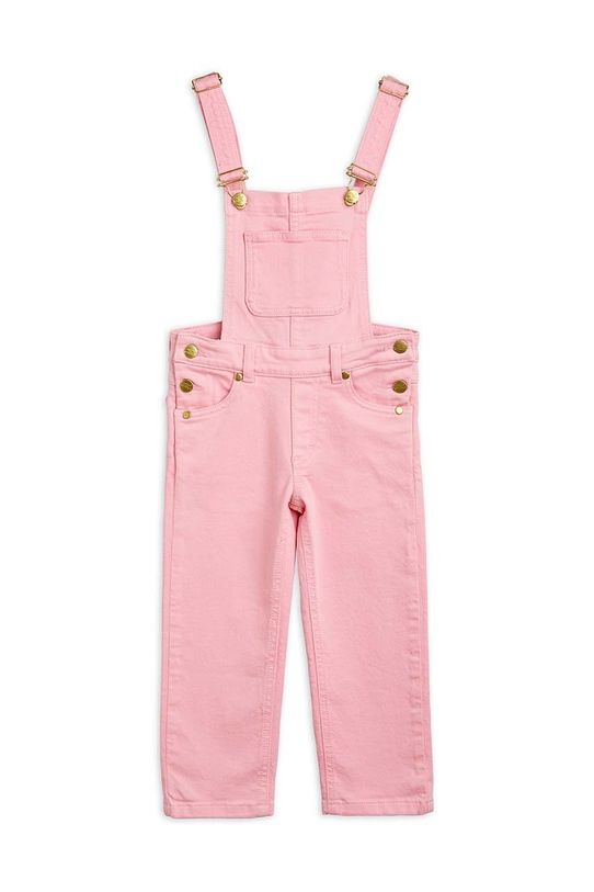 Mini Rodini salopete din bumbac pentru copii 2313010028 roz SS23