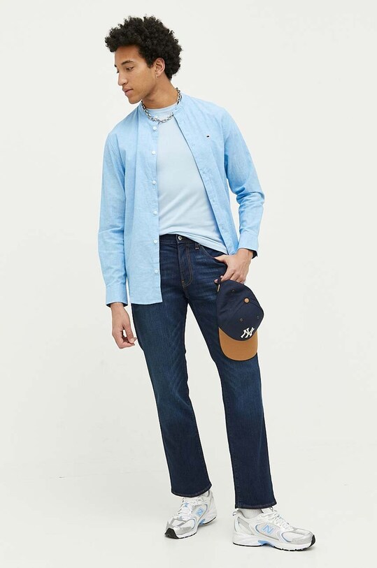 Abercrombie & Fitch jeansi Athletic Straight bleumarin KI131.3046.276