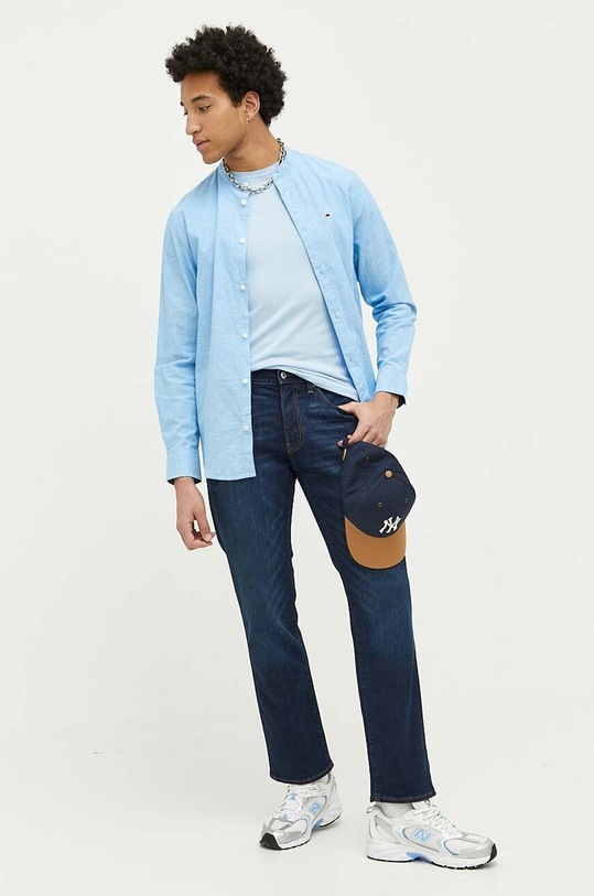 Džíny Abercrombie & Fitch Athletic Straight námořnická modř KI131.3046.276