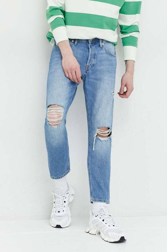 Τζιν παντελόνι Jack & Jones JJIFRANK μπλε 12223588.BlueDenim