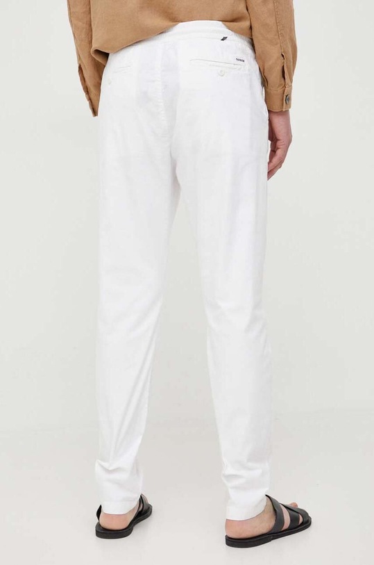 Odzież Guess spodnie z domieszką lnu M3GB36.WFBX3 biały