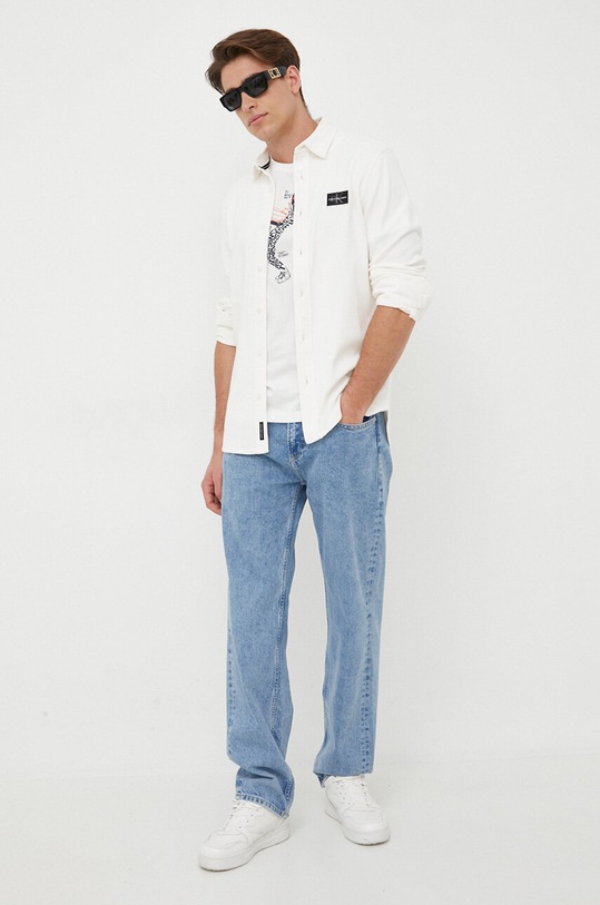 Rifle Calvin Klein Jeans J30J322817.PPYX modrá SS23