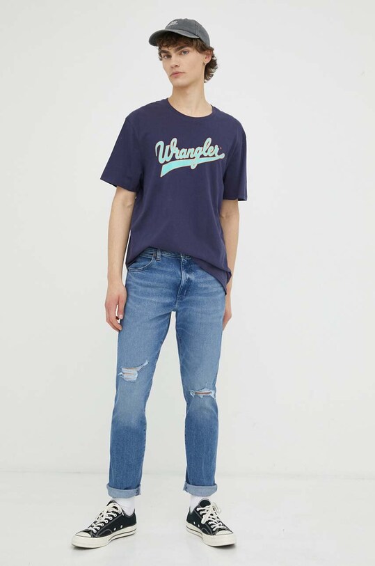 Τζιν παντελόνι Wrangler Larston W18SYLY87 μπλε SS23