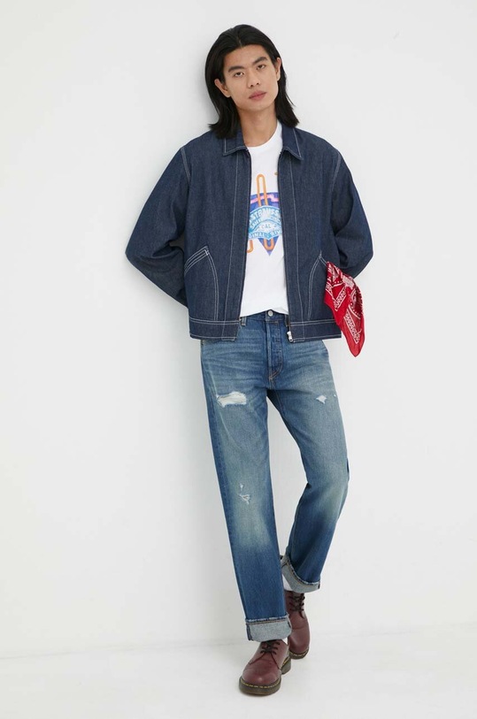Bavlnené rifle Levi's 501 00501.3383 modrá SS23