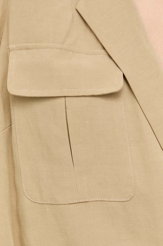 Kombinéza s prímesou ľanu Notes du Nord 13144 zelená