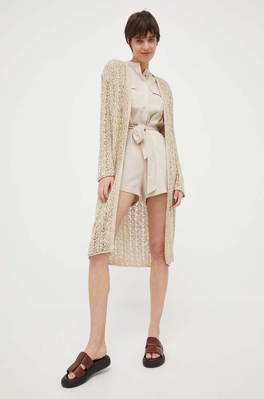 Plátěný overal Pepe Jeans Alina PL230428.836 béžová SS23
