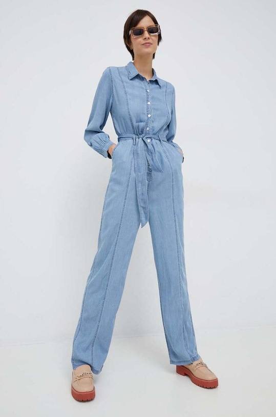 Overal Pepe Jeans Amy látka modrá PL230430.551