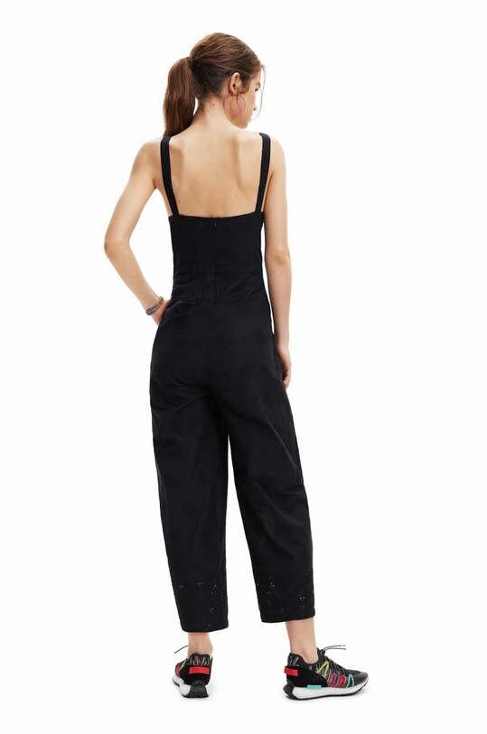 Desigual salopeta din bumbac negru 23SWPW26
