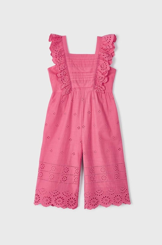 Mayoral kombinezon bawełniany dziecięcy 3845.6E.MINI różowy SS23