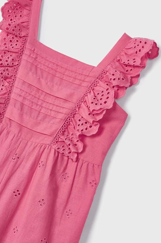 Mayoral kombinezon bawełniany dziecięcy różowy 3845.6E.MINI