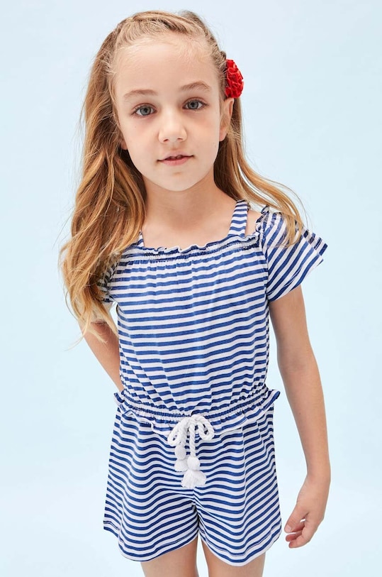 Mayoral kombinezon bawełniany dziecięcy wzorzyste granatowy 3848.6L.MINI