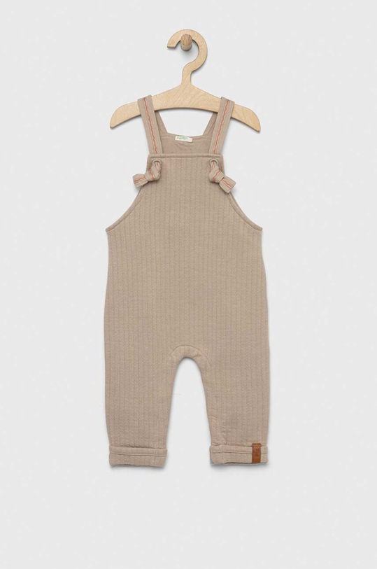 United Colors of Benetton kombinezon niemowlęcy dzianina beżowy 3GEBAT00J.W.SEASONAL