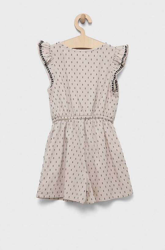 Sisley kombinezon bawełniany dziecięcy 4HEPYT005.G.SEASONAL beżowy SS23