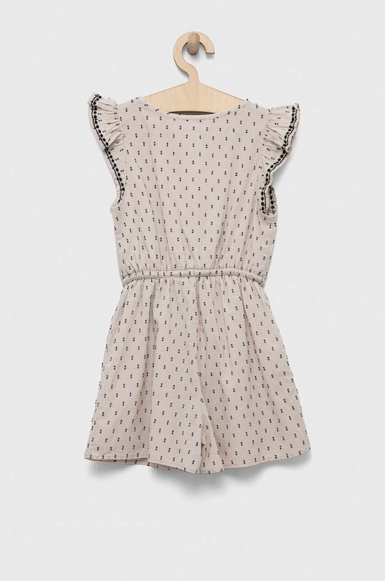 Sisley kombinezon bawełniany dziecięcy 4HEPYT005.G.SEASONAL beżowy SS23