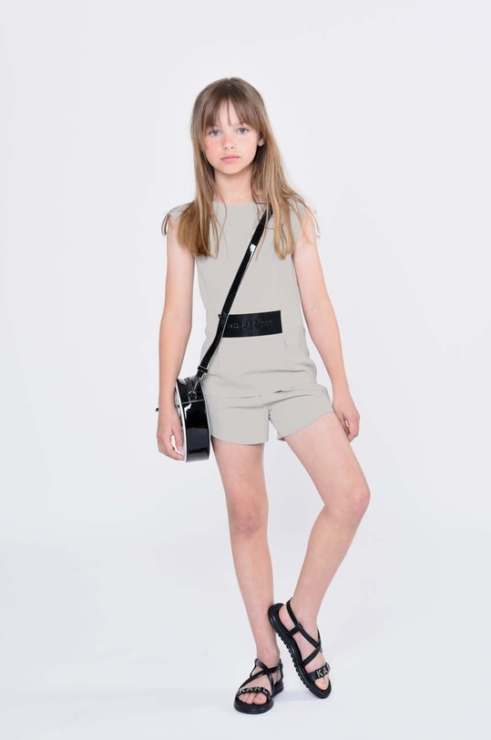 Dětský overal Karl Lagerfeld s elastanem béžová Z14210.156.162