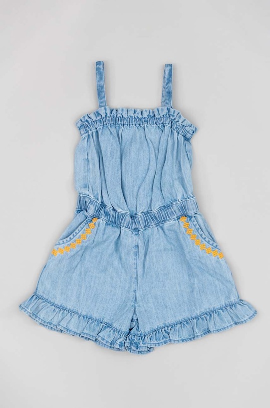 Dětský bavlněný overal zippy látka modrá ZKGAP0502.23007