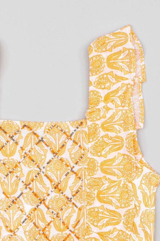 Дитячий бавовняний комбінезон zippy помаранчевий ZKGAP0502.23009