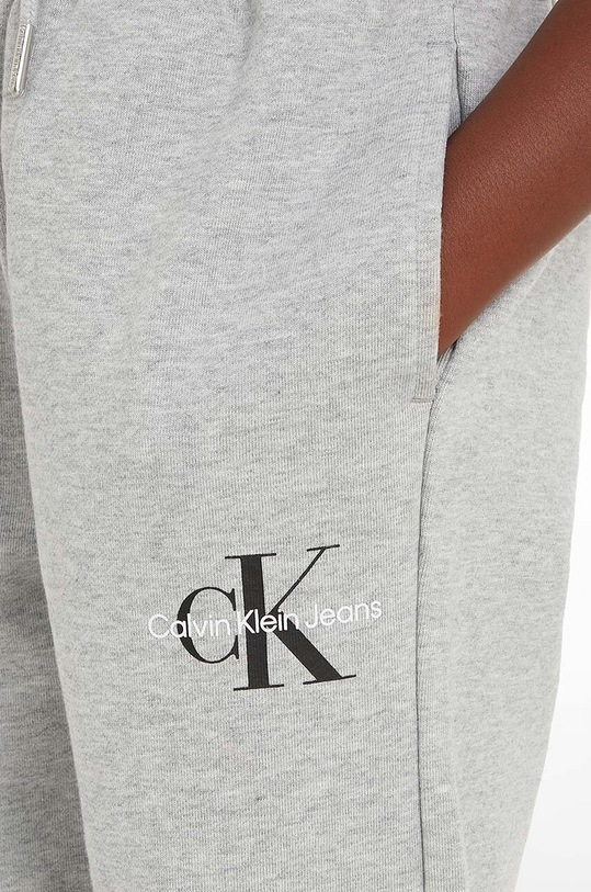 Calvin Klein Jeans spodnie dresowe bawełniane dziecięce IU0IU00285.PPYX szary