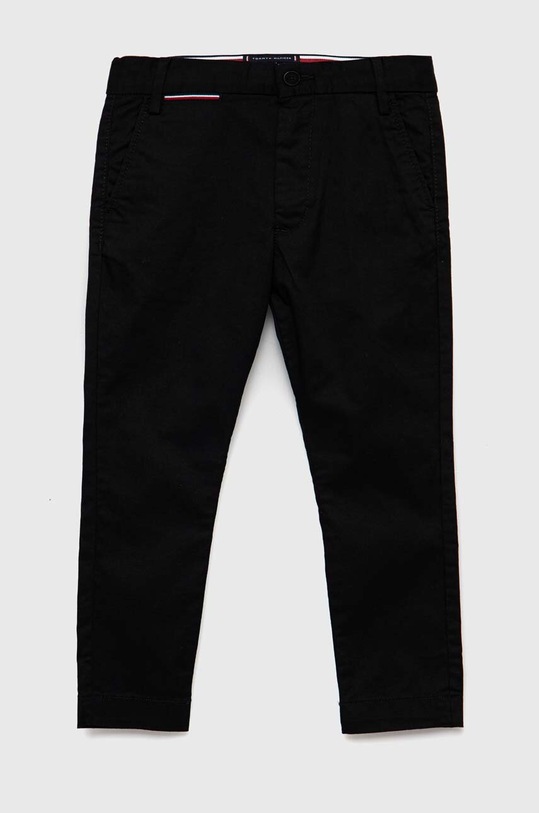 Dětské kalhoty Tommy Hilfiger látka černá KB0KB07392.PPYX