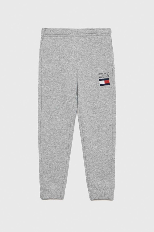 Детские хлопковые штаны Tommy Hilfiger хлопок серый KB0KB07978.PPYX